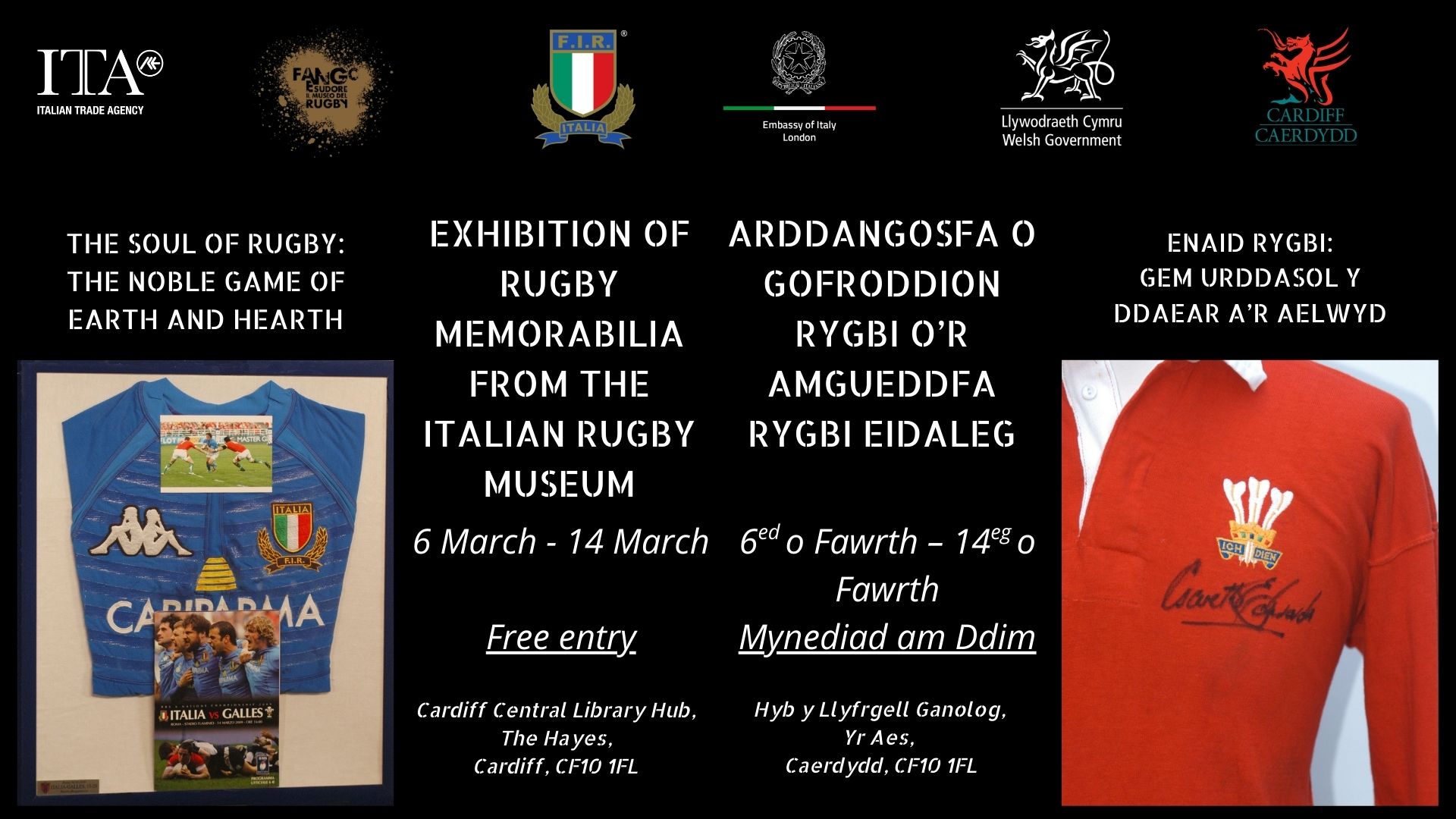Exhibition of rugby memorabilia